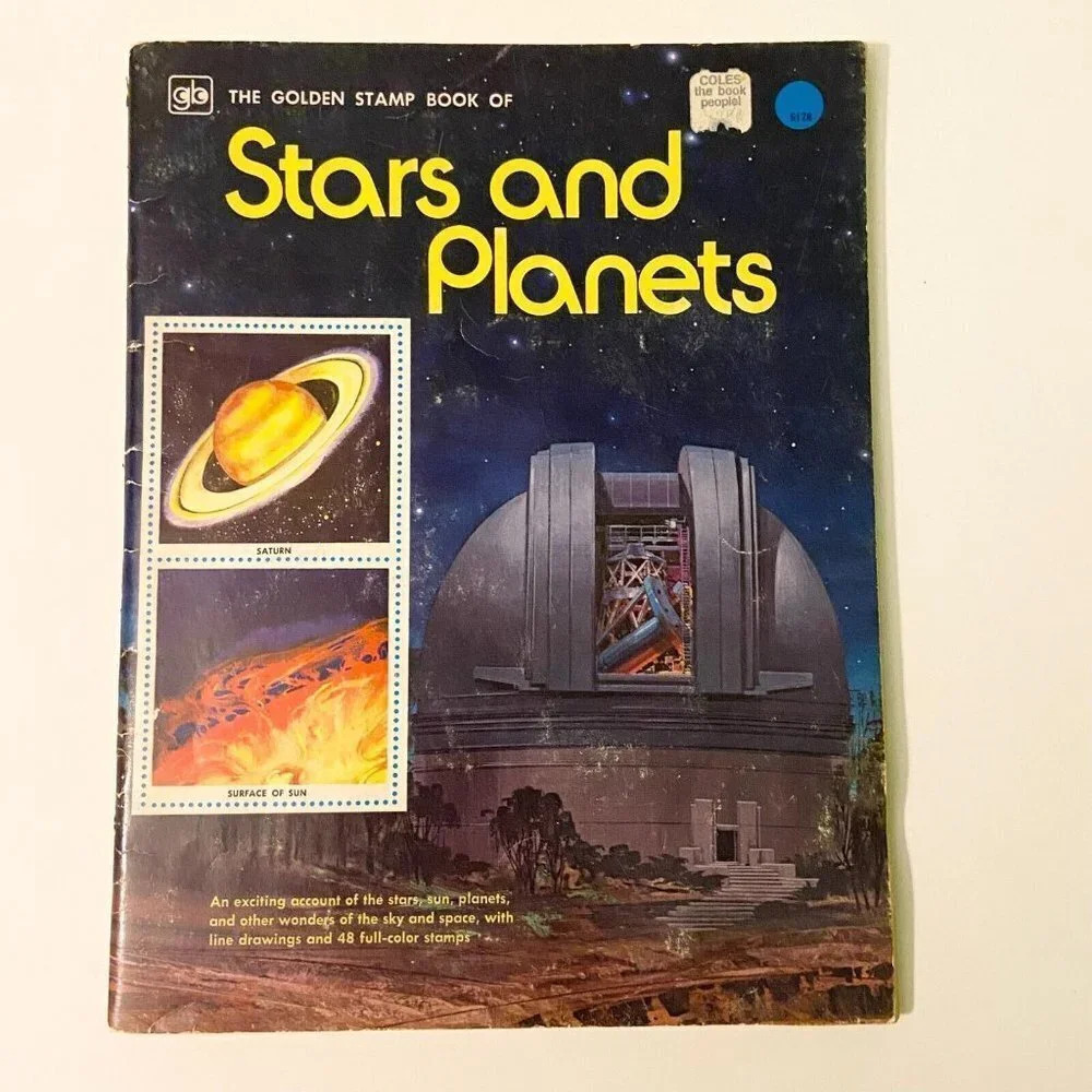 Vintage 1976 The Golden Stamp Book Stars and Planets Complete